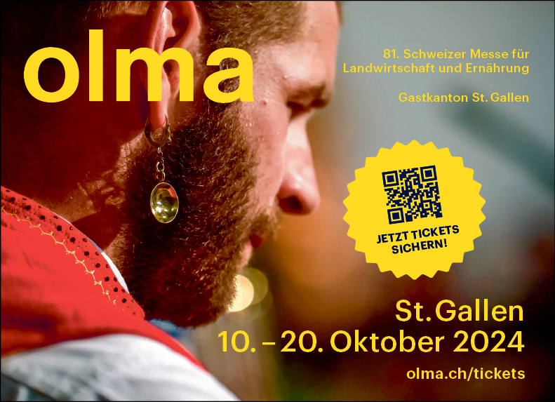 OLMA, 81. Schweizer Messe für Landwirtschaft und Ernährung, Gastkanton St. Gallen, www.olma.ch/tickets