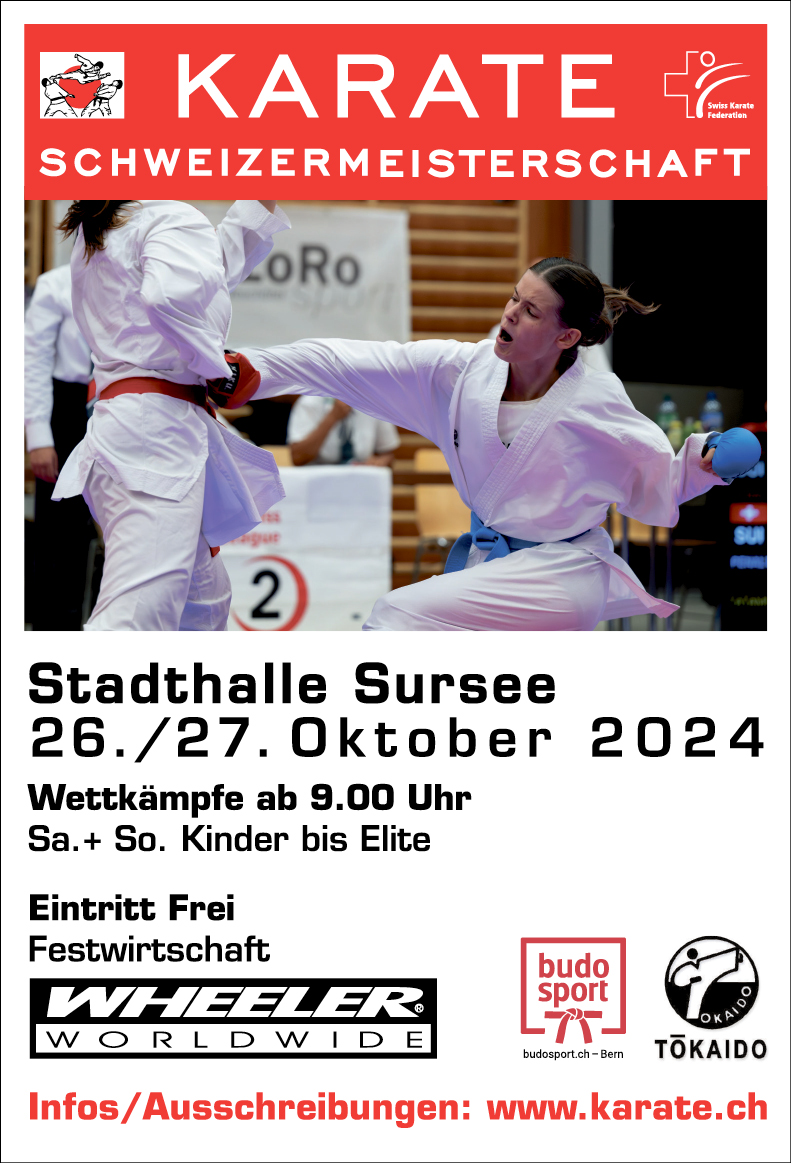 Karate Schweizermeisterschaft, Stadthalle, ab 09.00 Uhr, Festwirtschaft, Eintritt frei, www.karate.ch