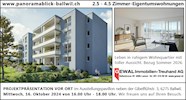 www.panoramablick-ballwil.ch


2.5 - 4.5 Zimmer-Eigentumswohnungen
Leben in ruhigem Wohnquartier mit
toller Aussicht. Bezug Sommer 2026.
EWAL Immobilien-Treuhand AG
Vdtastrasse 44 Linern Tel. 041 310 wwwgewal_ch


PROJEKTPRÄSENTATION VOR ORT im Ausstellungspavillon neben der Gibelflühstr. 3, 6275 Ballwil.
Mittwoch, 16. Oktober 2024 von 16.00 Uhr - 18.00 Uhr. Wir freuen uns auf Ihren Besuch.